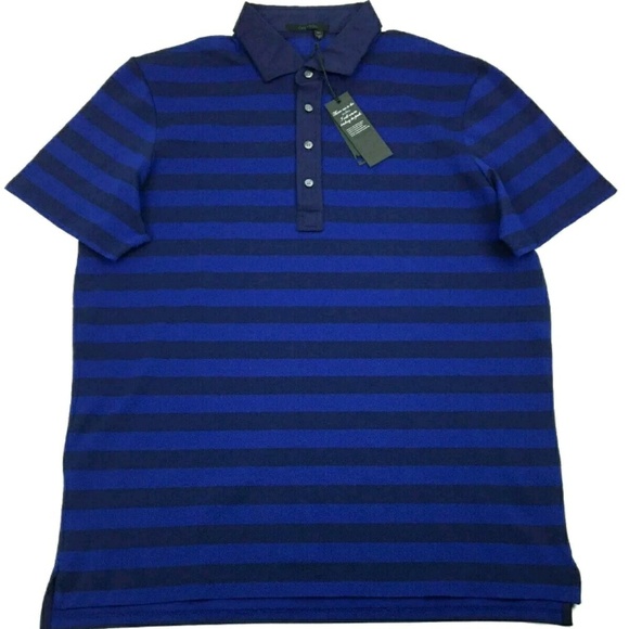 Greyson XL Blue Striped Polo Shirt - Picture 1 of 7